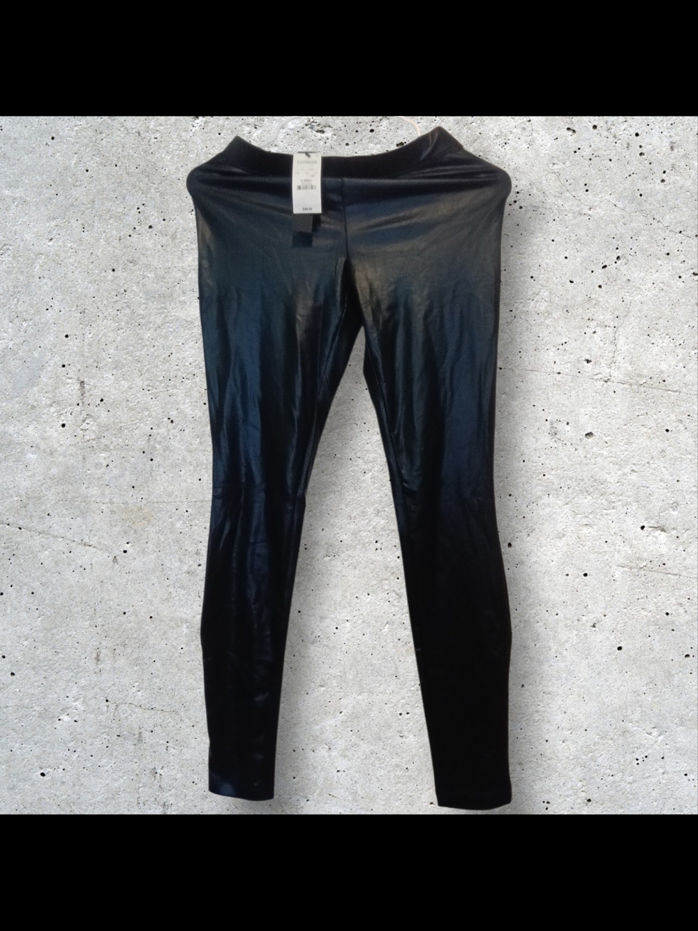Express Black Faux Leather Leggings - XS